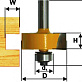 Фреза кромочная фальцевая ф25.4х13мм хв.8мм ЭНКОР