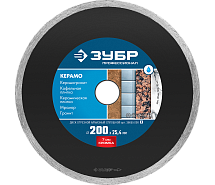 Диск алмазный сплошной 200х7х2,2х25,4мм ЗУБР Керамо-25 36655-200_z02