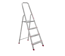 Стремянка стальная оцинкованная 4 ступени профиль 30х20мм АЛЮМЕТ ZZ 404