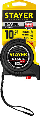 Рулетка 10м х 25мм обрезиненная STAYER STABIL 34131-10_z02