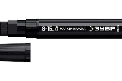 Маркер-краска 8-15мм плоский черный ЗУБР МК-1500 06329-2