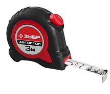 Рулетка 3м х 16мм обрезиненная ЗУБР Автостоп 34052-03-16_z01