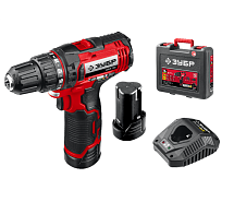 Дрель-шуруповерт аккумуляторная ЗУБР ДШЛ-125-22 2х2Ah