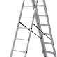 Лестница-стремянка 3-секционная алюминиевая Новая Высота Стандарт NV1230 3х8