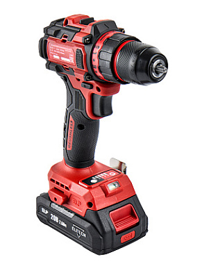 Дрель-шуруповерт аккумуляторная ELITECH ДА 20БЛ2 2х2Ah