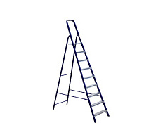 Стремянка стальная 9 ступеней профиль 40х20мм АЛЮМЕТ M8409