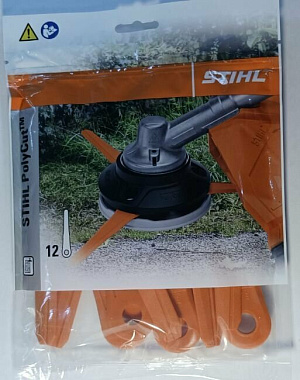 Набор пластмассовых ножей к PolyCut 12шт New STIHL 4002 007 1000