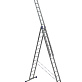 Лестница-стремянка 3-секционная алюминиевая 3х14 АЛЮМЕТ H3 5314
