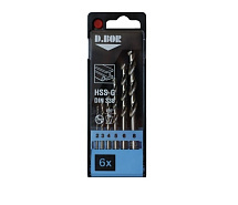 Набор сверл по металлу 2-8мм HSS-G 6шт D.BOR D-TD-338-HSS-PS1-06
