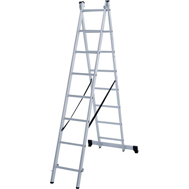 Лестница-стремянка 2-секционная алюминиевая Новая Высота Стандарт NV1220 2х8