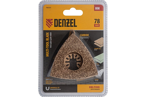 Насадка для МФИ шлифовальная дельтовидная по плитке и дереву 78мм HM DENZEL 782323