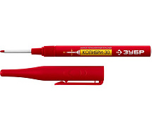 Маркер перманентный для отверстий 3мм красный ЗУБР КОЛИБРИ-30 06338-3