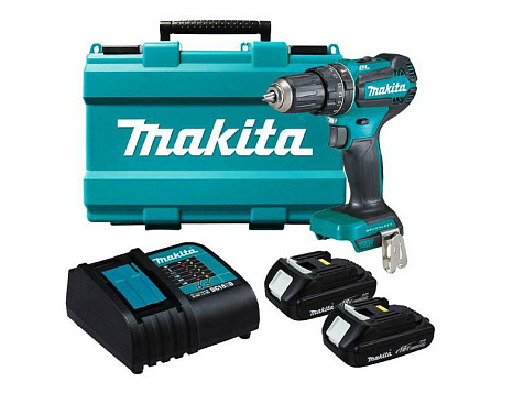 Дрель-шуруповерт ударная аккумуляторная MAKITA DHP 485SYE 2х1,5Ah