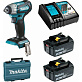 Гайковерт ударный аккумуляторный MAKITA DTW 180RFE 2х3Ah