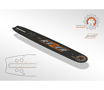 Шина пильная 17"(43см) 3/8"-1,6-64 Тайга, Парма-М REZER 436L 9T