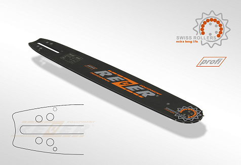 Шина пильная 17"(43см) 3/8"-1,6-64 Тайга, Парма-М REZER 436L 9T