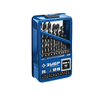Набор сверл по металлу 1-13мм класс А Р6М5 25шт ЗУБР Профи