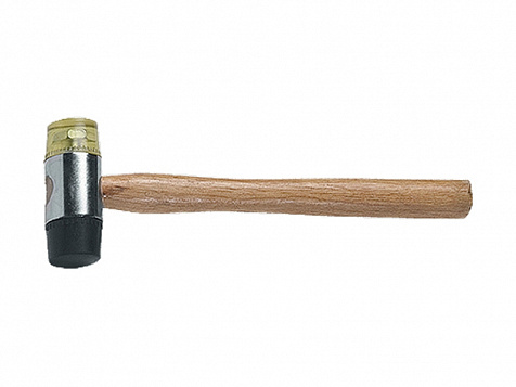 Киянка рихтовочная (черная/прозрачная) с деревянной рукояткой 35мм SPARTA 108305