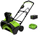 Снегоуборщик аккумуляторный GREENWORKS GD60PSTK4 1х4Ah 2602907UB