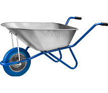 Тачка садово-строительная полиуретановое колесо ЗУБР Профи ПТ-100