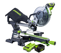 Пила торцовочная аккумуляторная GREENWORKS GD24MS216 1х8Ah 1501707UH