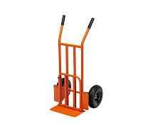Тележка ручная 150кг откидная платформа 2-колесная пневматические колеса СИБРТЕХ 69301