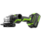 Шлифмашина угловая аккумуляторная GREENWORKS GD24AG 1х5Ah 3200207CUG