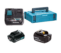 Набор: BL 1850B 18V 5,0Ah Li-ion + BL 1021B 12V 2,0Ah Li-ion + DC 18RE MAKITA MKP2NX1 199024-2