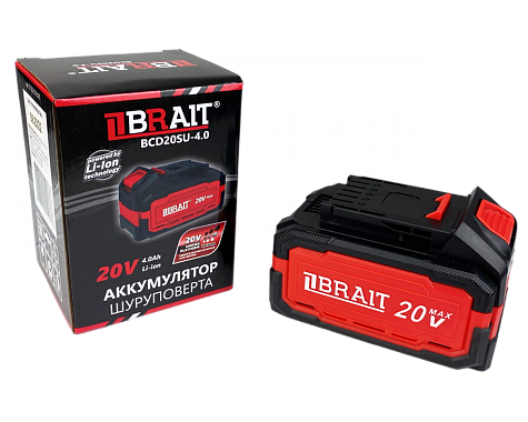 Аккумулятор 20V 4Ah Li-ion BRAIT BCD20SU-4.0