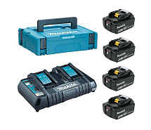 Набор: BL 1860B 18V 6,0Ah Li-ion 4шт + DC 18RD MAKITA MKP3PG184 198094-8