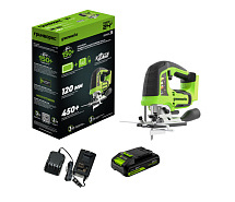 Лобзик аккумуляторный GREENWORKS GD24JS120 1x2Ah 3601407CUA