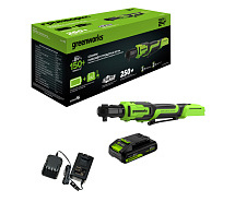 Гайковерт-трещотка аккумуляторный GREENWORKS GD24RW 1х2Ah 3804007CUA
