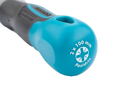 Отвертка крестовая PZ 2х100мм 3-компонентная рукоятка GROSS 12159