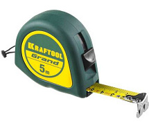 Рулетка 5м х 19мм нейлоновое покрытие магнитный крюк KRAFTOOL Grand 34022-05-19