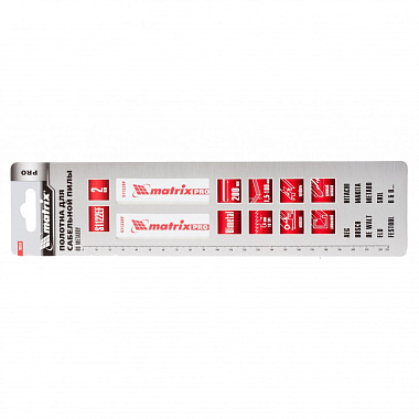 Полотна для сабельной пилы по металлу 200/1,4мм Bimetal S1122EF 2шт MATRIX 782010