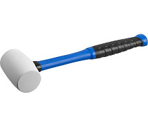 Киянка резиновая белая 230г фиберглассовая ручка ЗУБР Профи