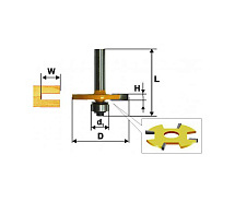 Фреза кромочная фальцевая ф50.8х4мм хв. 12мм ЭНКОР