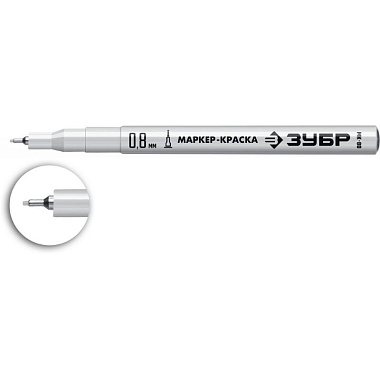 Маркер-краска 0,8мм экстра тонкий белый ЗУБР МК-80 06324-8