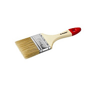 Кисть плоская натуральная 75мм деревянная ручка ЗУБР Универсал-Мастер 4-01003-075