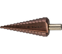 Сверло ступенчатое 4-30мм 14 ступеней Р6М5 с кобальтом ЗУБР Профи 29672-4-30-14_z01