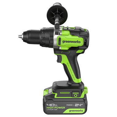 Дрель-шуруповерт ударная аккумуляторная GREENWORKS GD24DD140 2х4Ah 3707607CUD