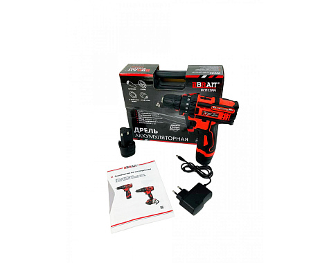 Дрель-шуруповерт аккумуляторная BRAIT BCD12PN 2х2Ah