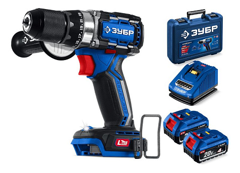 Дрель-шуруповерт аккумуляторная LMS ЗУБР Профи DB-70-42 2х4Ah
