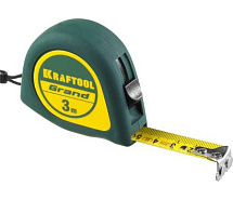 Рулетка 3м х16мм нейлоновое покрытие магнитный крюк KRAFTOOL Grand 34022-03-16