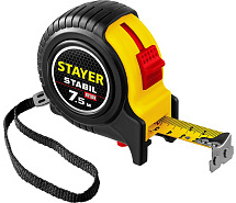 Рулетка 7,5м х 25мм обрезиненная STAYER STABIL 34131-075_z02