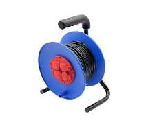 Удлинитель на катушке ПВС 3х2,5 IP44 50м 4 гнезда GLANZEN EC-50-011