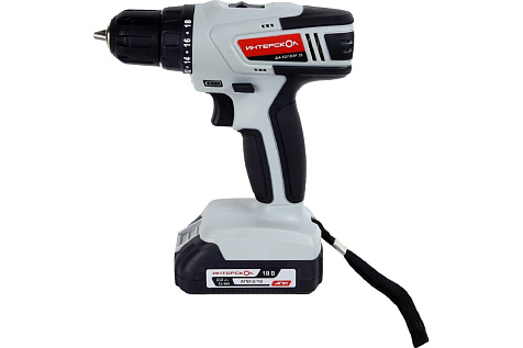 Дрель-шуруповерт аккумуляторная ИНТЕРСКОЛ ДА-18ЭР 35 2х2Ah