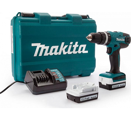 Дрель-шуруповерт ударная аккумуляторная MAKITA HP 347DWE 2х1,5Ah