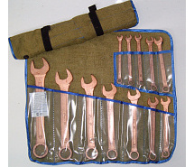 Набор ключей комбинированных 8-27мм 12шт омедненных ТУ(40Х) КГК 12 в сумке КЗСМИ