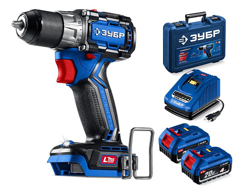 Дрель-шуруповерт аккумуляторная LMS ЗУБР Профи DB-50-42 Компакт 2х4Ah